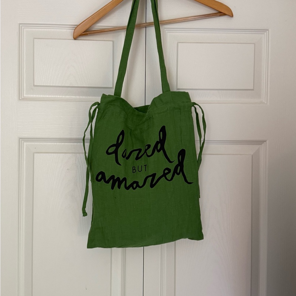 New with bag dazed but amazed short linen slip dress